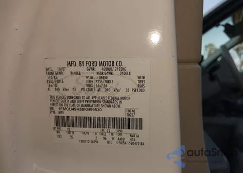 2008 Ford Escape Hybrid from USA, damaged, VIN 1FMCU49H58KB99530